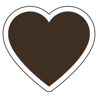 Heart Sticker (Brown)